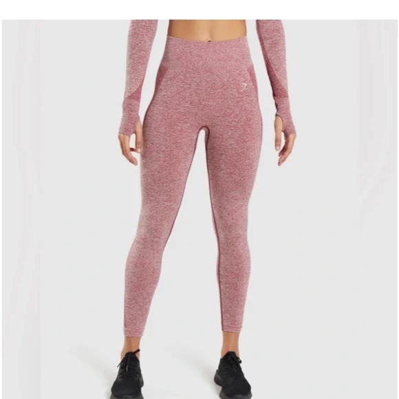 Gymshark Pants - Gymshark Heathered Pink Leggings Size Xl Womens Buttlifting